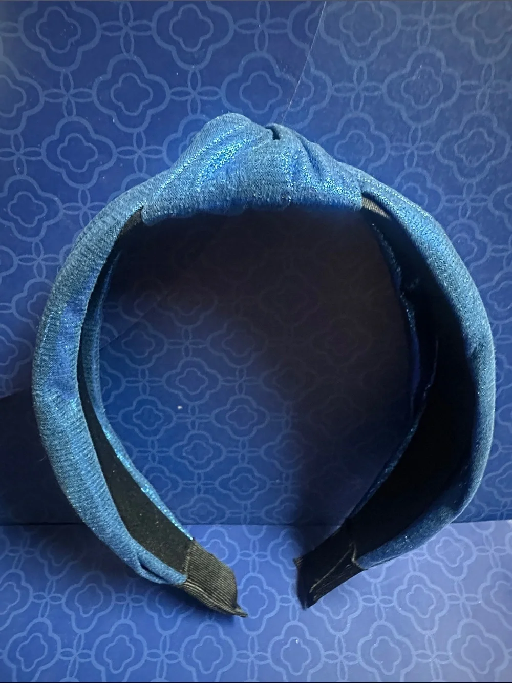 💙✨ Blue Shimmery Knotted Headband